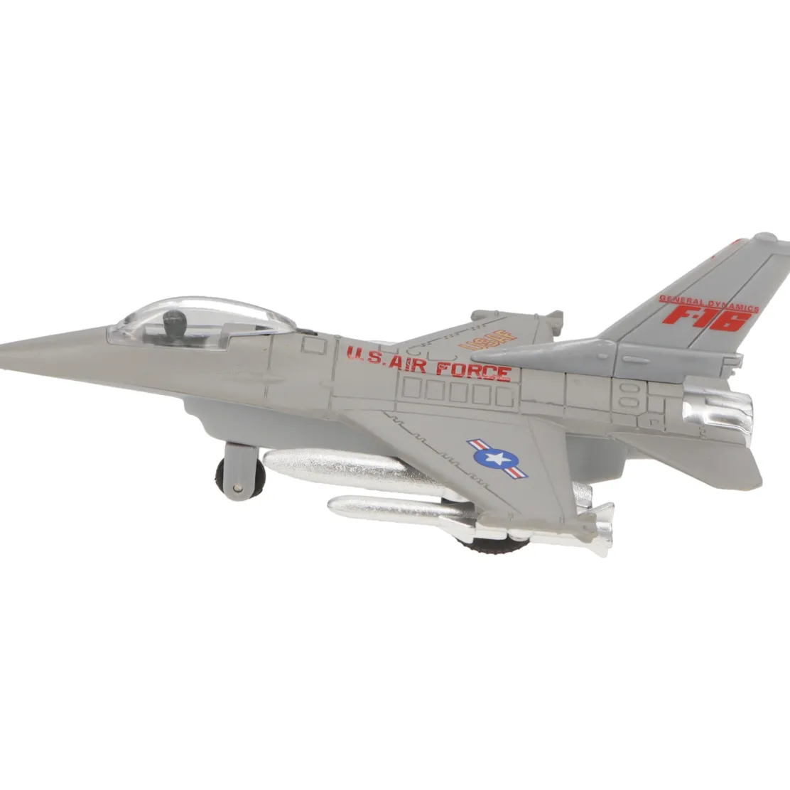 F-16 Falcon 6" Pullback Diecast Airplane (1 Piece. Assorted Styles)