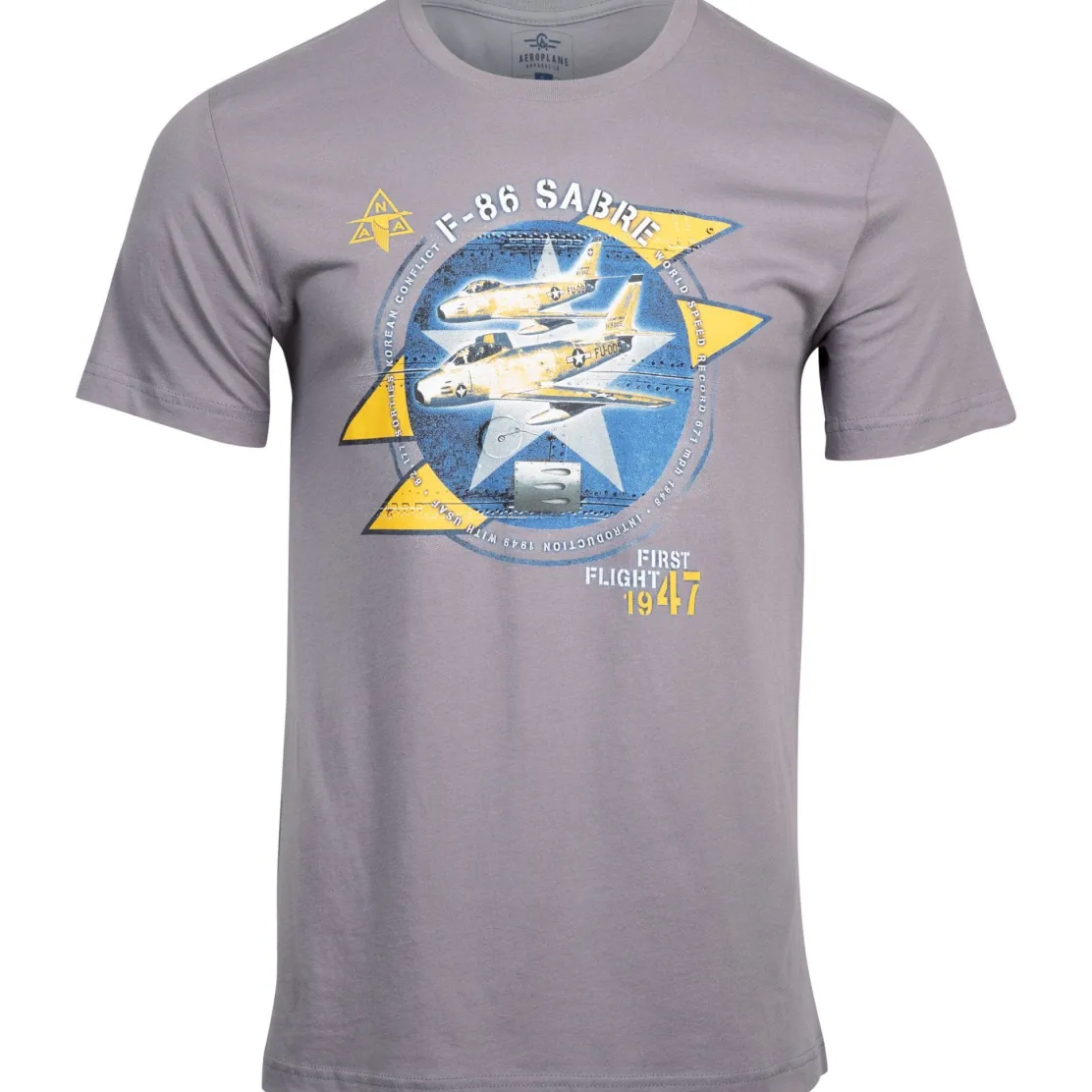 F-86 Sabre Korean War Tribute T-Shirt by Aeroplane Apparel Co.