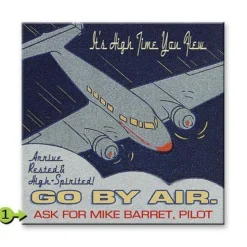 Go By Air Personalized Wood Sign 28x28