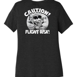 Grounded Aviators Society - Caution Flight Risk Women's T-Shirt by Aeroplane Apparel Co.