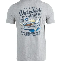 Grounded Aviators Society - Original Daredevil Flight School T-Shirt by Aeroplane Apparel Co.