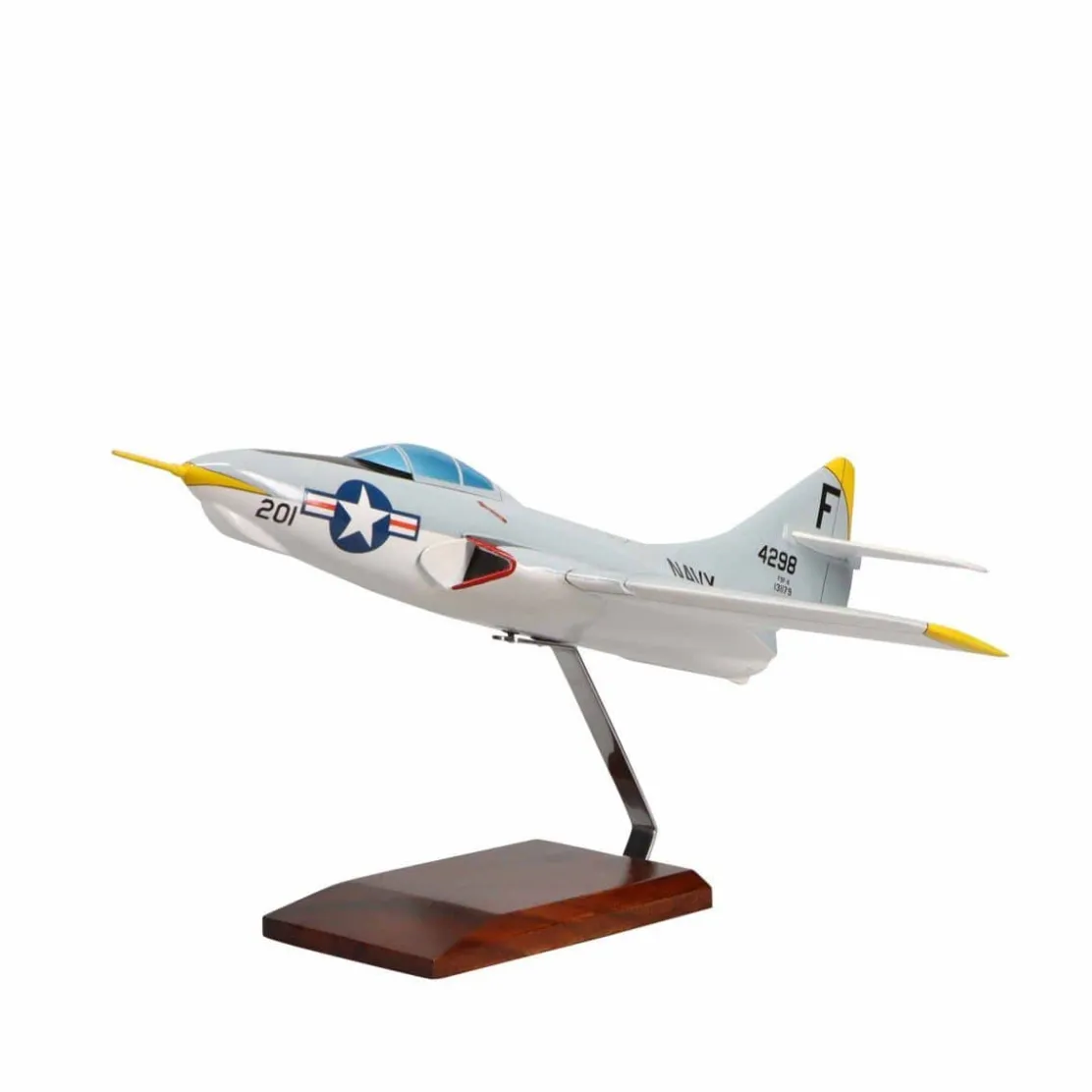 Grumman F9F-8 Cougar Large Mahogany Model