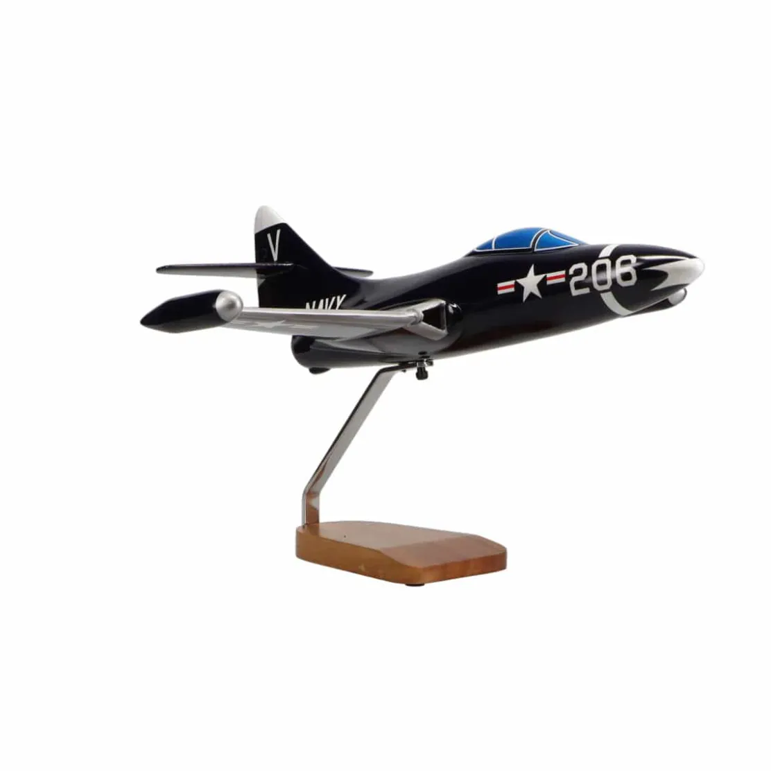 Grumman F9F-5 Panther Large Mahogany Model