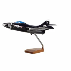 Grumman F9F-5 Panther Large Mahogany Model