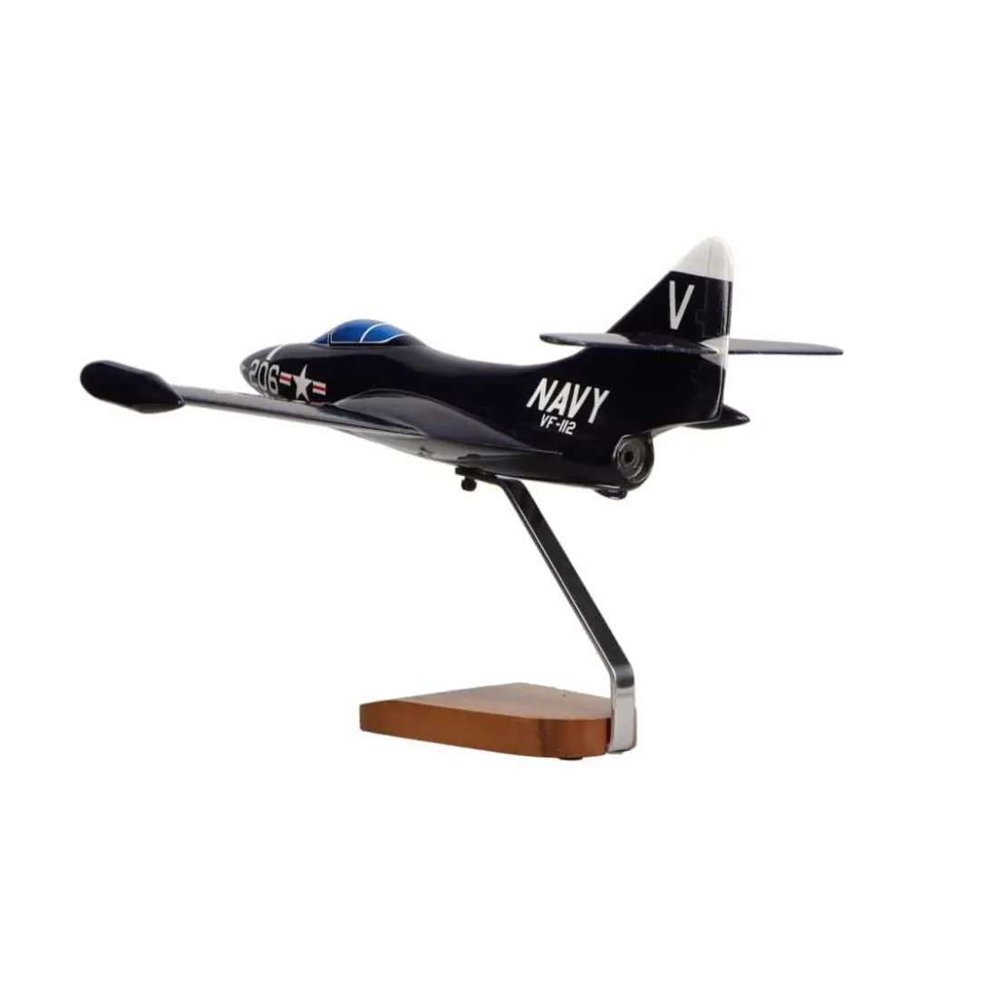 Grumman F9F-5 Panther Large Mahogany Model