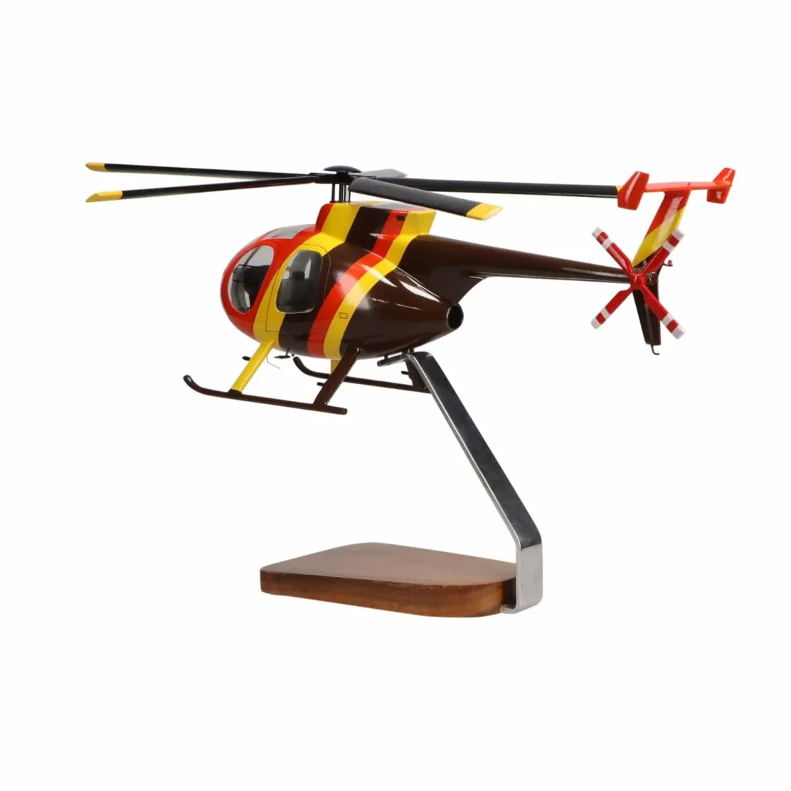 Hughes Helicopters 500D Magnum PI Clear Canopy Large Mahogany Model