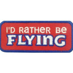 I'd Rather Be Flying Iron-On Patch by Aeroplane Apparel Co.