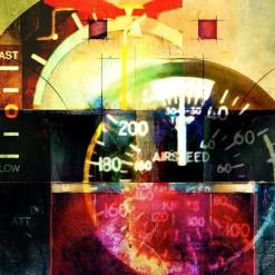 Instruments 3 - Airspeed Indicator & Attitude Indicator Frank Martin Aviation Art Print