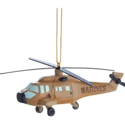 Kurt Adler Marine Corps Helicopter Ornament with Rotating Blades