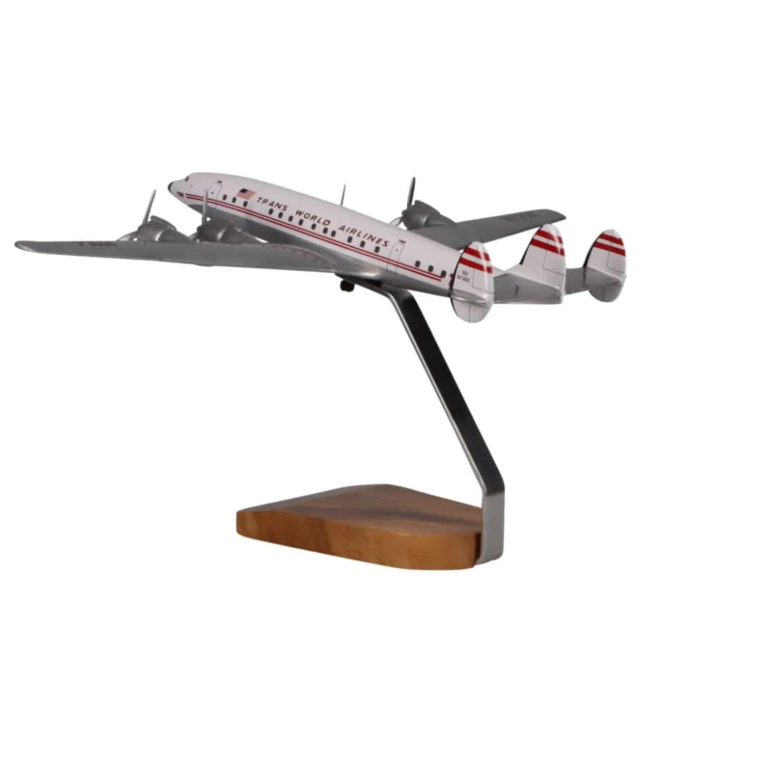 Lockheed L-1649 Starliner TWA (Trans World Airlines) Large Mahogany Model