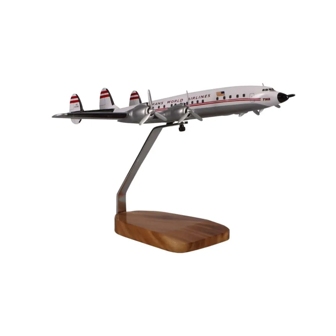 Lockheed L-1649 Starliner TWA (Trans World Airlines) Large Mahogany Model