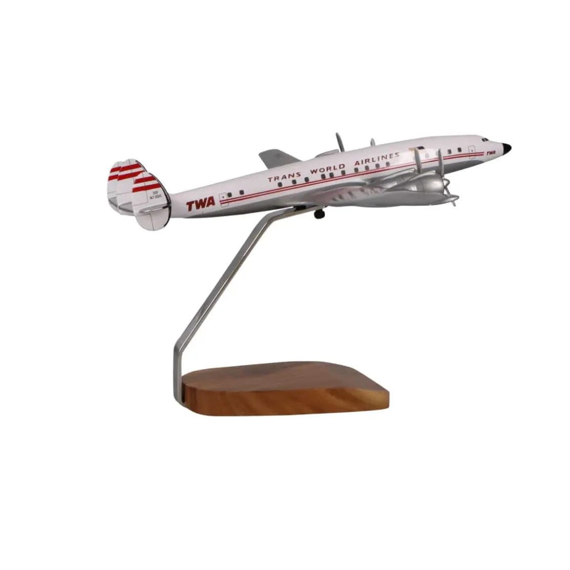 Lockheed L-1649 Starliner TWA (Trans World Airlines) Large Mahogany Model