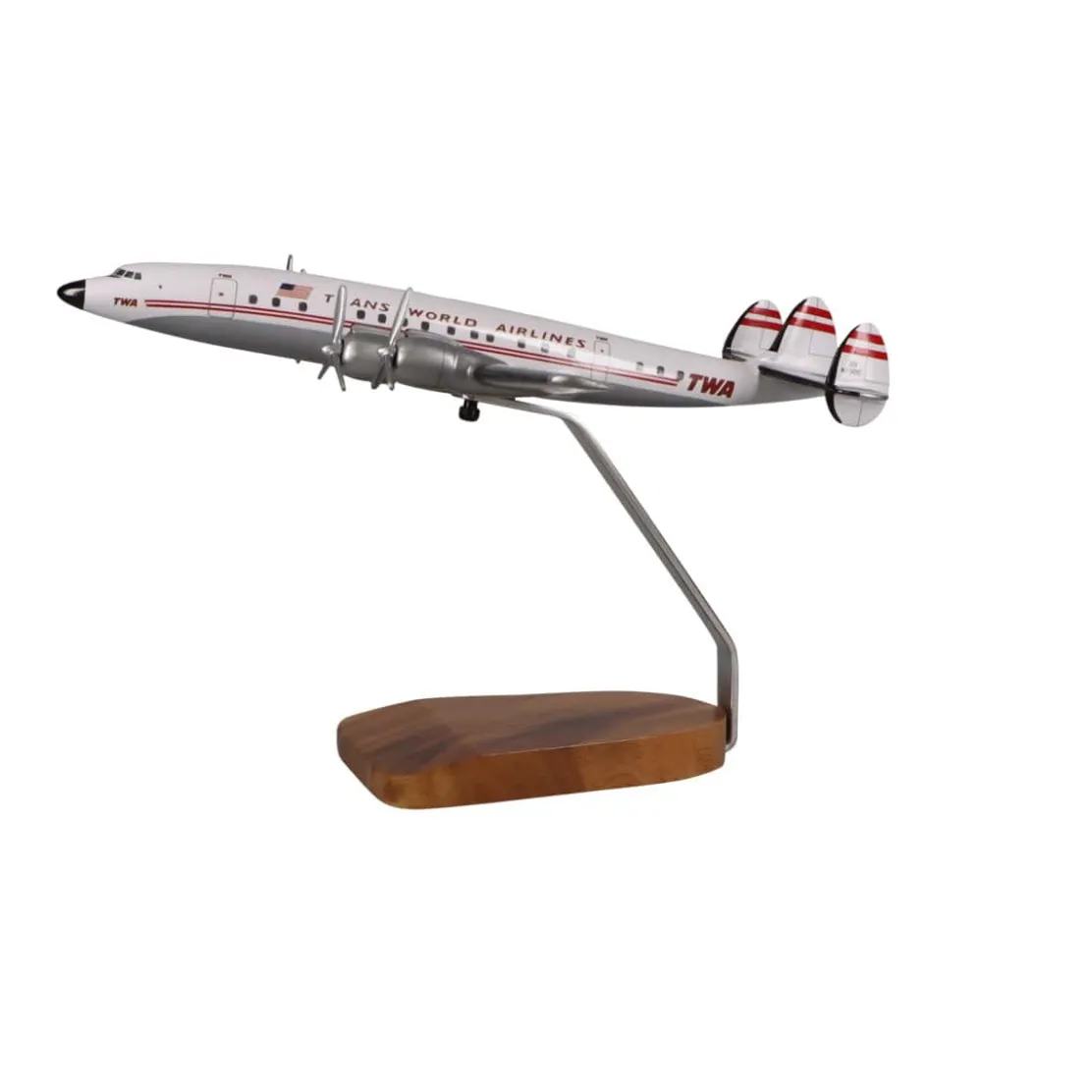 Lockheed L-1649 Starliner TWA (Trans World Airlines) Large Mahogany Model