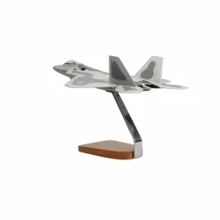 Lockheed Martin F-22 Raptor Clear Canopy Large Mahogany Model