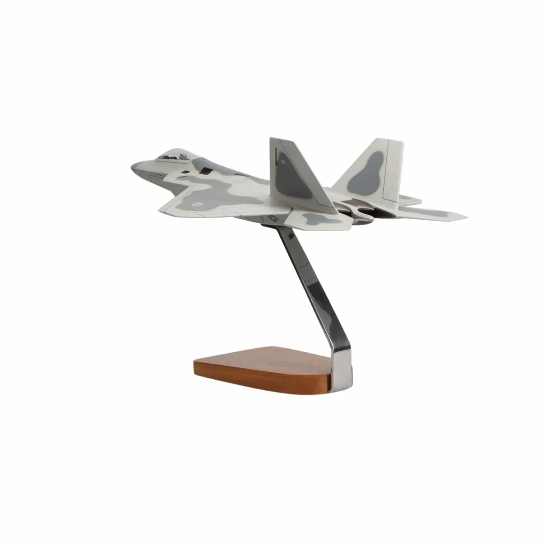 Lockheed Martin F-22 Raptor Clear Canopy Large Mahogany Model