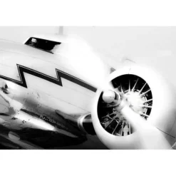 Lockheed 12 Steven Greenwald Black & White Aviation Art Print