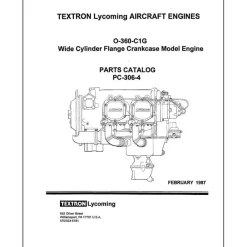 Lycoming O-360-C1G 1987 Parts Catalog PC-306-7 (PC-306-4A)