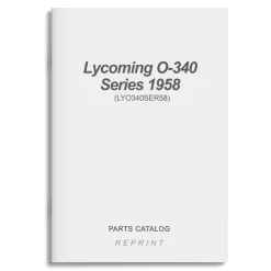 Lycoming O-340 Series 1958 Parts Catalog (LYO340SER58)