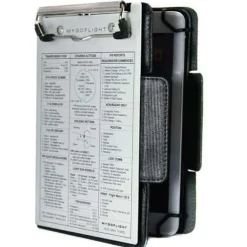 MyGoFlight Premium Leather iPad Mini Rotating Folio Kneeboard for Pilots