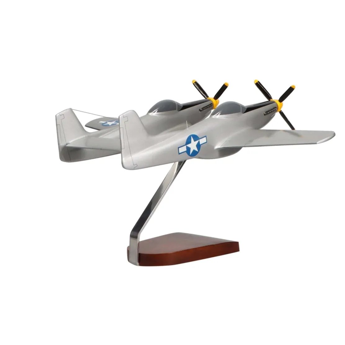 North American Aviation P-82 Twin Mustang Large Mahogany Model