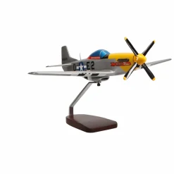 North American P-51D Mustang "Detroit Miss" Large Mahogany Model