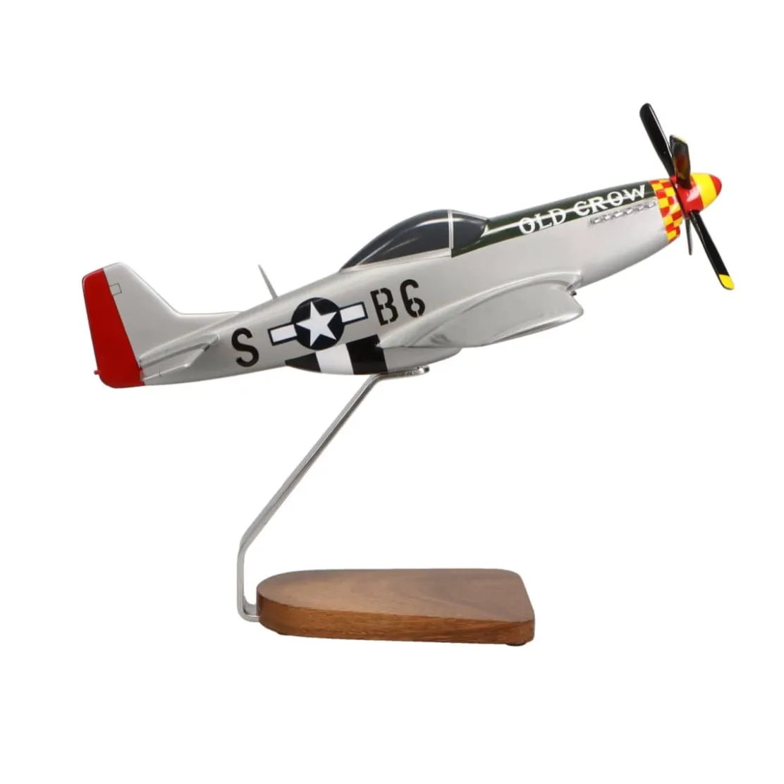 North American P-51D Mustang "Old Crow" Large Mahogany Model