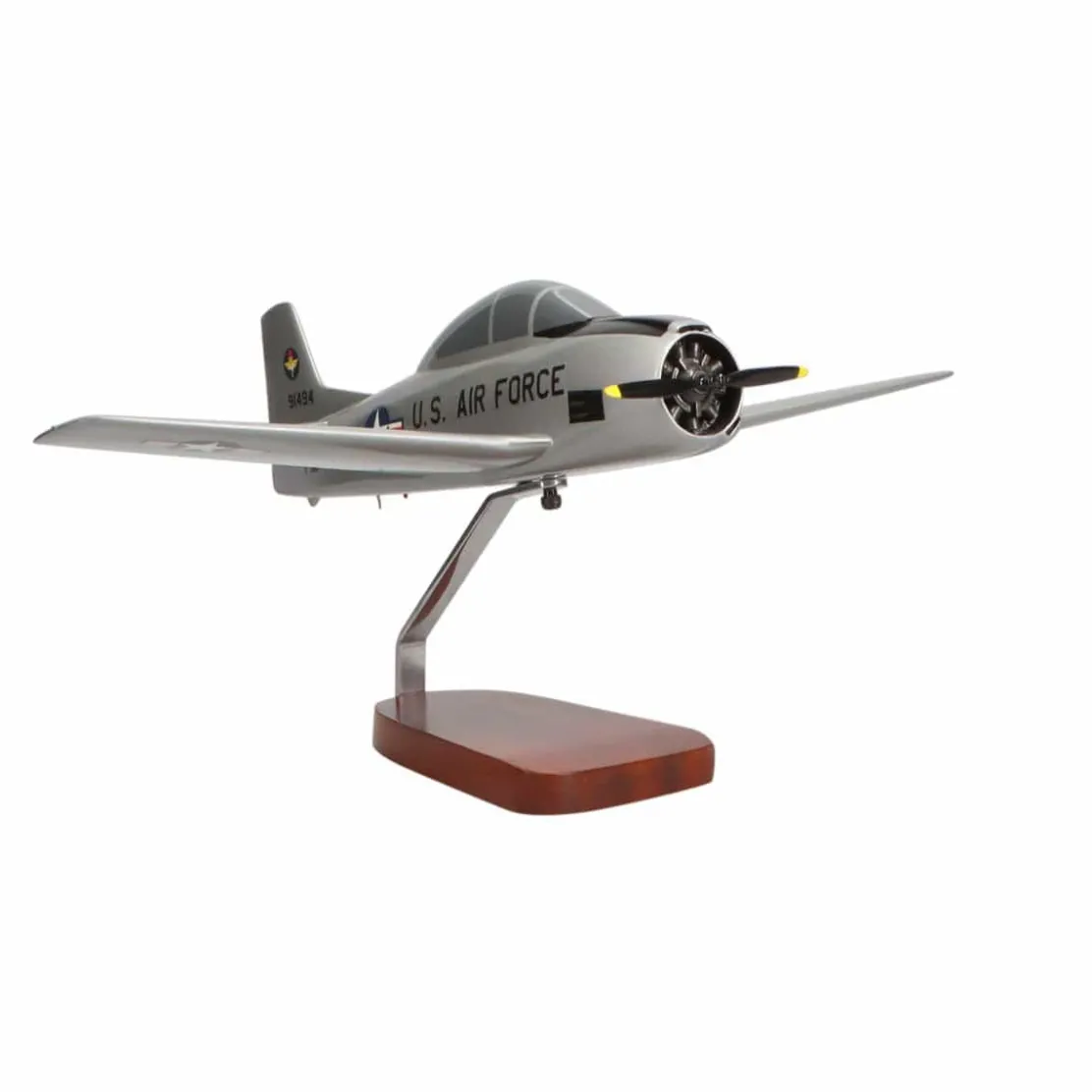 North American T-28A Trojan U.S. Air Force Large Mahogany Model