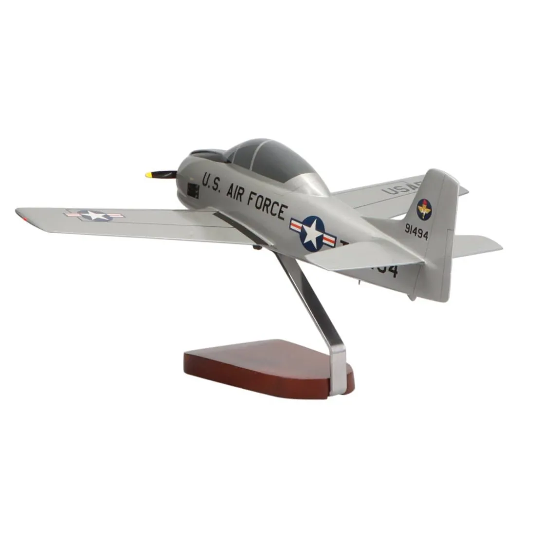 North American T-28A Trojan U.S. Air Force Large Mahogany Model