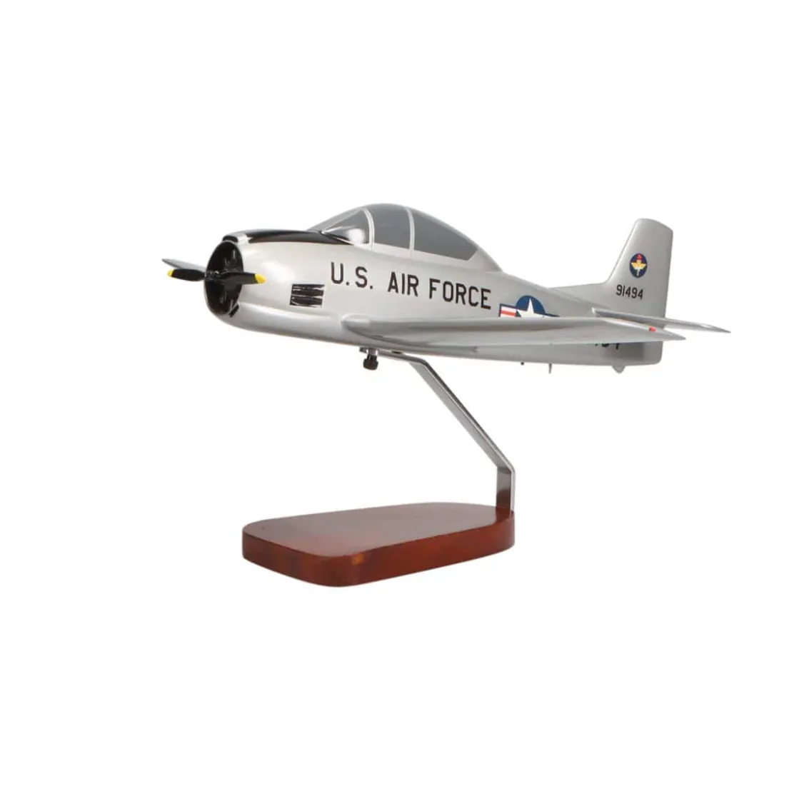 North American T-28A Trojan U.S. Air Force Large Mahogany Model