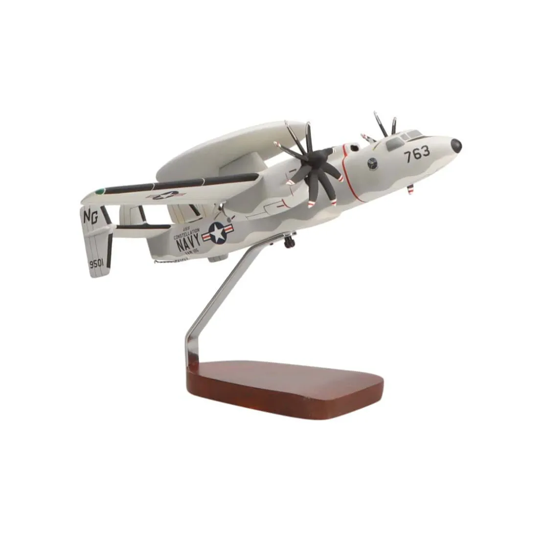 Northrop Grumman E-2C Hawkeye Large Mahogany Model