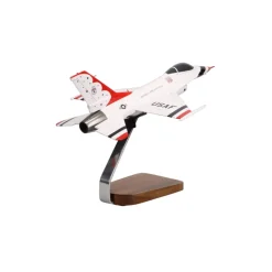 Official USAF F-16 Fighting Falcon Thunderbirds Large Mahogany Model