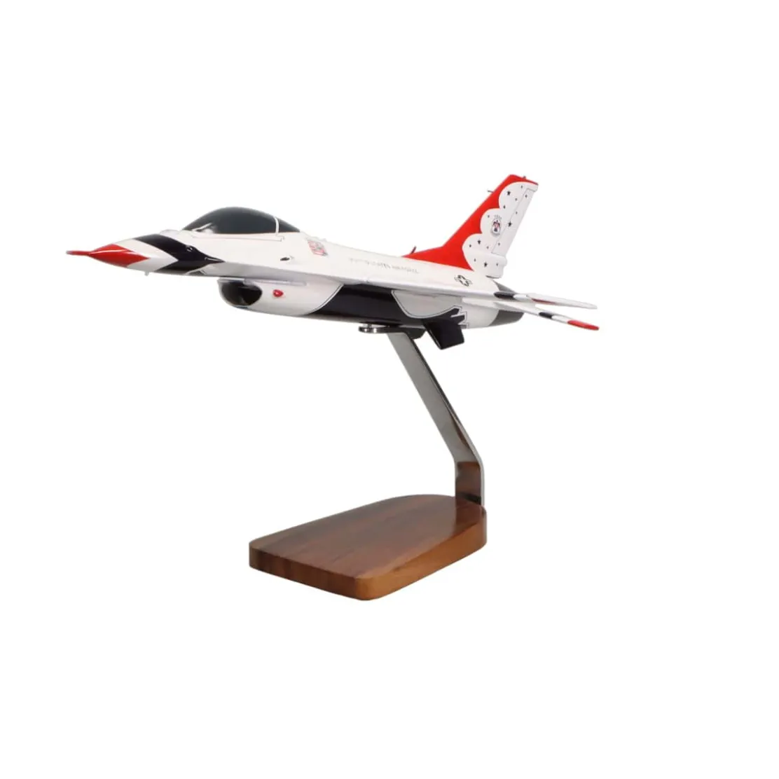 Official USAF F-16 Fighting Falcon Thunderbirds Large Mahogany Model