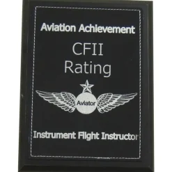 Personalized CFII Aviation Achievement Plaque