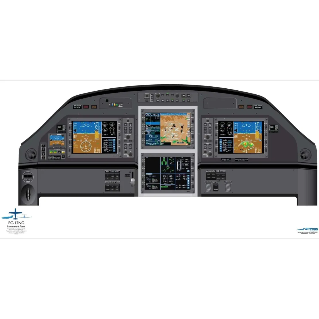 Pilatus 18" x 36" Cockpit Posters for Pilot Training
