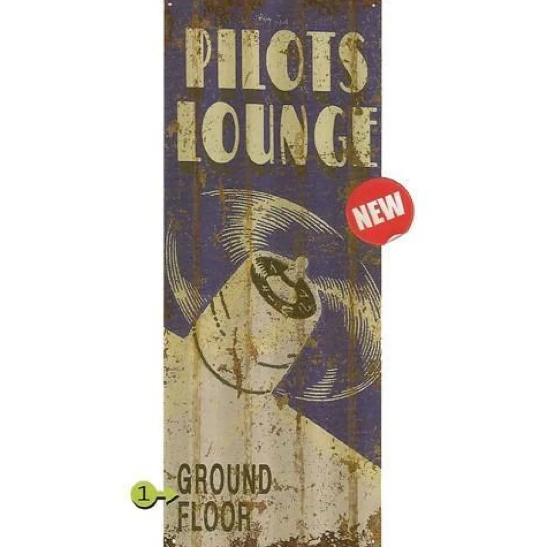 Pilots Lounge Personalized Corrugated Sign 17x44