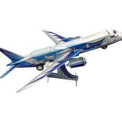 Pilot Toys Interactive 787 Wind-Up & Race 3D Airplane Puzzle Kit