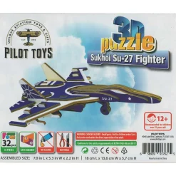 Pilot Toys Premium Sukhoi Su-27 3D Puzzle: STEM Aviation Adventure