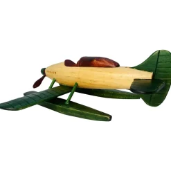 Pilot Toys Wooden Seaplane Helicopter: Handcrafted, Eco-Friendly