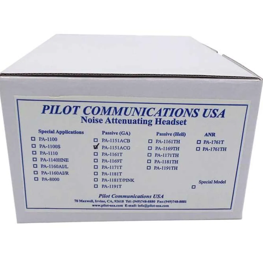 Pilot USA PA-1151 Child Size Passive Aviation Headset