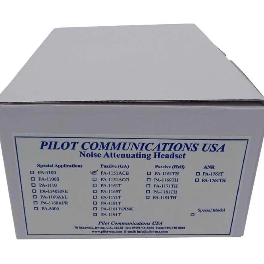 Pilot USA PA-1151 Child Size Passive Aviation Headset