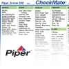 Piper Arrow 180 Checkmate+ Standard Size Comprehensive Pilot Checklist (Modernized and Updated)