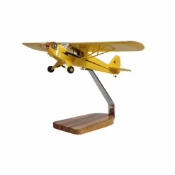 Piper J-3 Cub Clear Canopy Large Mahogany Model