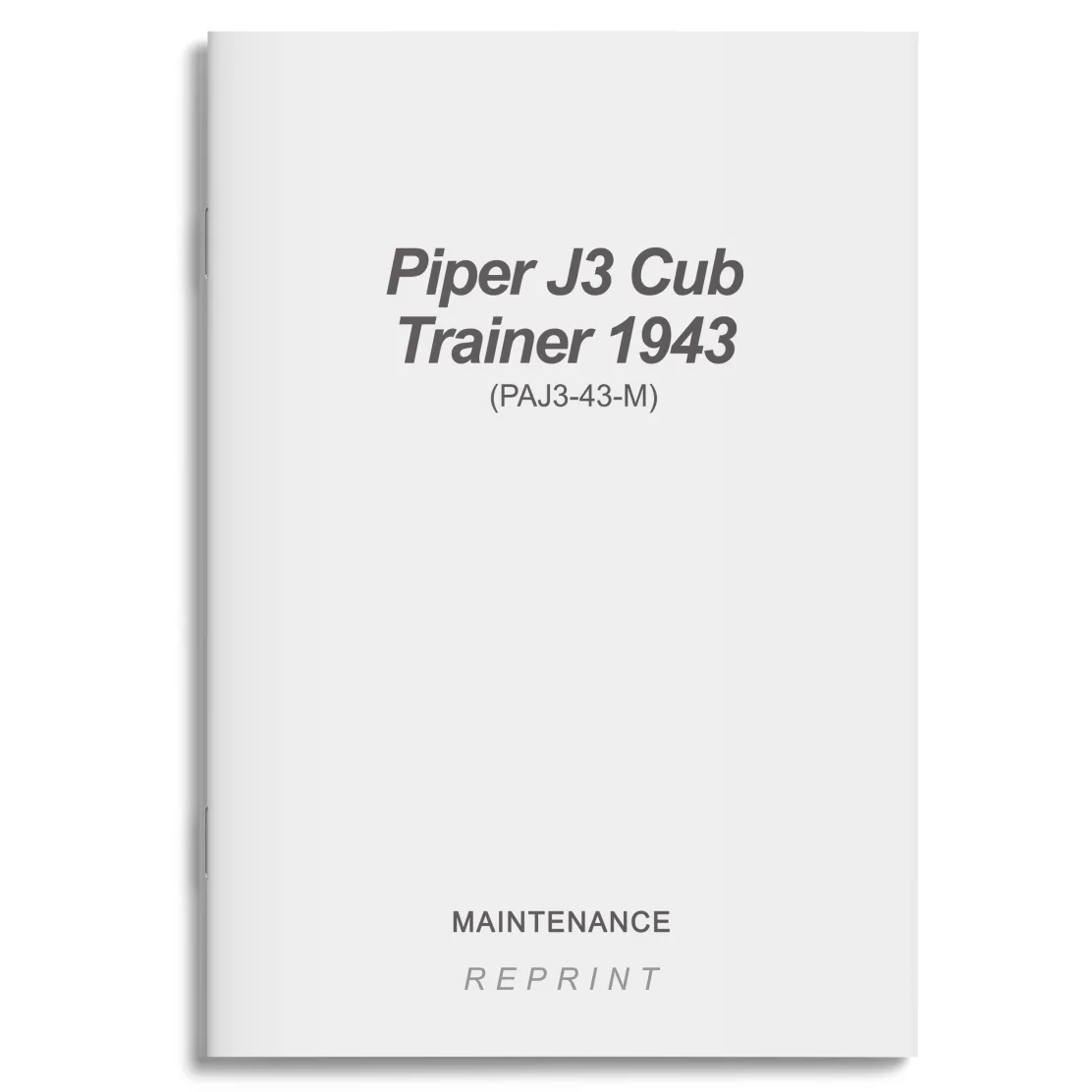 Piper J3 Cub Trainer 1943 Maintenance (PAJ3-43-M)