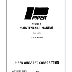 Piper PA28-181 Archer II 1976-85 Maintenance Manual (761-679)