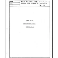 Piper PA28-140 Flight Manual (part# VB-160)