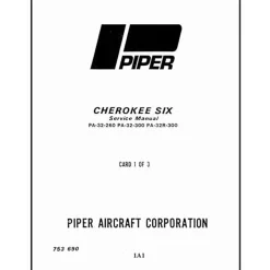 Piper PA32-260,300,PA32R-300 Cherokee Maintenance Manual (753-690)