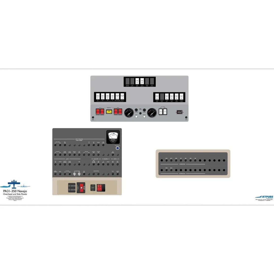 Piper 18" x 36" Cockpit Posters for Pilot Training