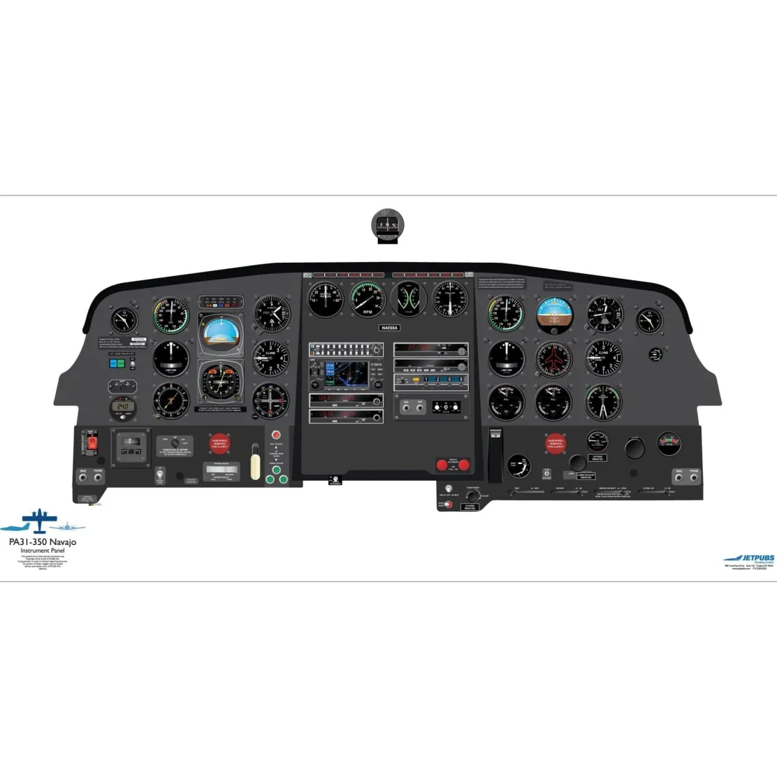 Piper 18" x 36" Cockpit Posters for Pilot Training