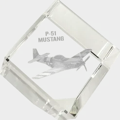 P-51 Mustang 3D Diamond Cube by Etched Memory