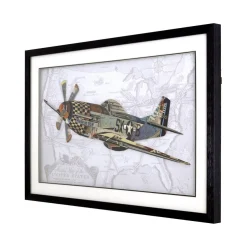 P-51 Mustang Mixed Media Artwork by Alex John: WWII's Iconic Fighter Plane